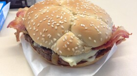 Cheddar*, Bacon, Onion.