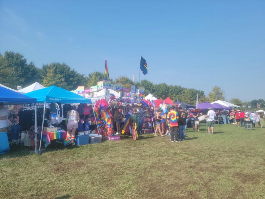 Vendors of all kind filled the Great Lawn Kentuckiana Pride.