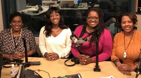 Thankyou for being a friend: from law school to the judge's bench, these women have held tight to their friendship. L to R: Shamieka Rhinehart, Camille Banks-Prince,  Keisha Wright Hill, Teresa Raquel Robinson Freeman