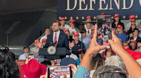 Vice President J.D. Vance speaking at Lakeland Linder International Airport in Lakeland on Oct 1, 2026