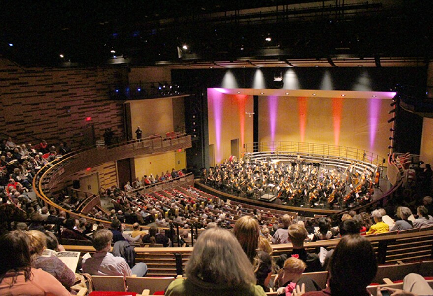 The interior of the Bicknell Family Center for the Arts