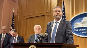 Attorney General Dave Yost at a news conference discussing alternative methods for carrying out executions on Jan. 30, 2024.