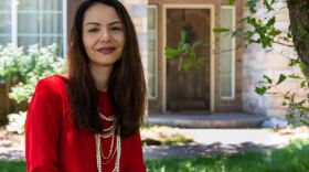 Liza Greve, president and executive director of Oklahomans for Health and Parental Rights, poses for a photo in front of her Edmond home last year. Greve also chairs a political action committee that promotes the individuals’ rights to refuse vaccines.