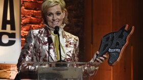 Brandi Carlile accepts the artist of the year award at the Americana Honors & Awards show Sept. 22, 2021, in Nashville, Tenn.