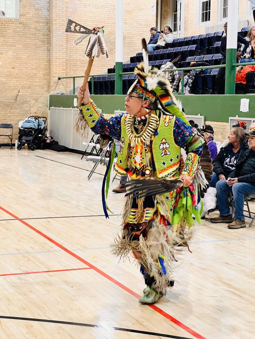 Person dancing at a powwow