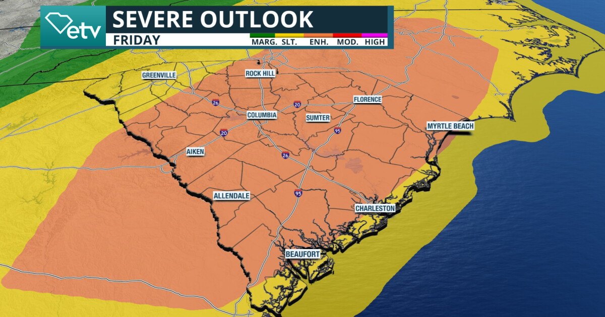Increased risk for severe storms Friday | South Carolina Public Radio