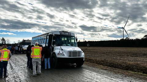 Chowan County Middle School visited the Timbermill Wind project in December.