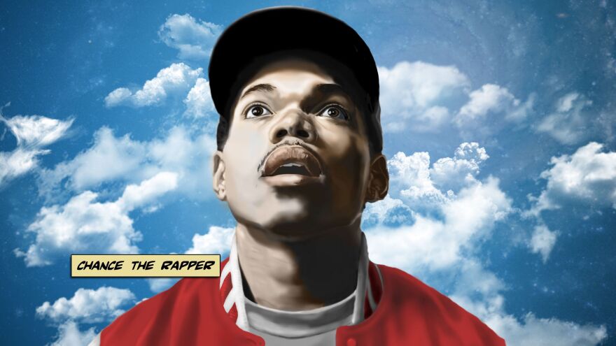 Cover art for Chance The Rapper's debut mixtape, <em>10 Day</em> — it was the first in a "trilogy" of illustrations for the Chicago artist done by Brandon Breaux.