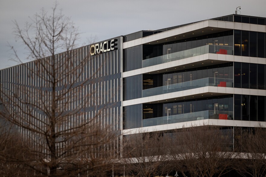 The Oracle campus is pictured on Jan. 20, 2023, in Austin.