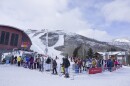 Park City Ski Resort lines and lifts are shut down due to the strike by the Park City Ski Patrol requesting livable wages in Park City, Utah, Tuesday, Jan 7. 2025.