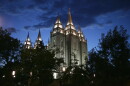 [FILE] Some LDS Temples, such as the one in Salt Lake City, shine lights upward on their walls. That practice, known as "uplighting," is at the center of a request the church made to change Wasatch County's outdoor lighting code.