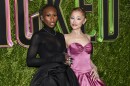 Cynthia Erivo, left, and Ariana Grande attend the premiere of "Wicked" at the Museum of Modern Art, Nov. 14, 2024, in New York.