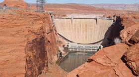 Glen Canyon Dam, the second-largest human-made lake in the U.S., stores more than 25 million acre-feet of water in Lake Powell.