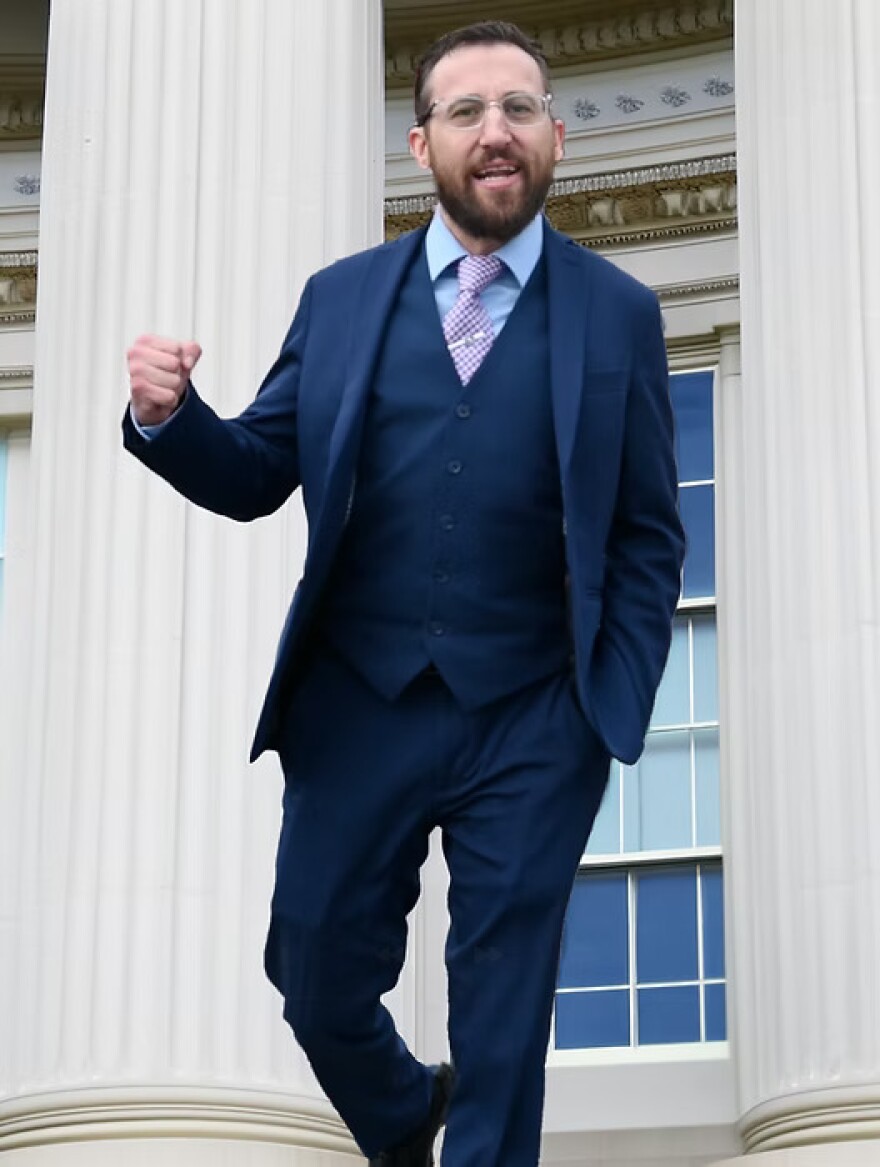 Republican Chadwick Twillman poses for a campaign photo while running for Michigan’s 35th Senate District. Twillman is a business leader from Saginaw and one of the candidates seeking the vacant seat.