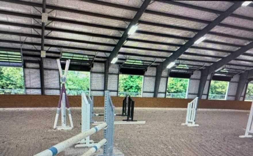 Spy Coast Farm has an Equine Center that includes an indoor arena.