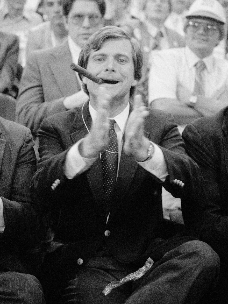 Lee Atwater, credited with making South Carolina a key Republican primary state and infamous for ruthless campaign tactics, is seen at the 1984 Republican National Convention in Dallas.