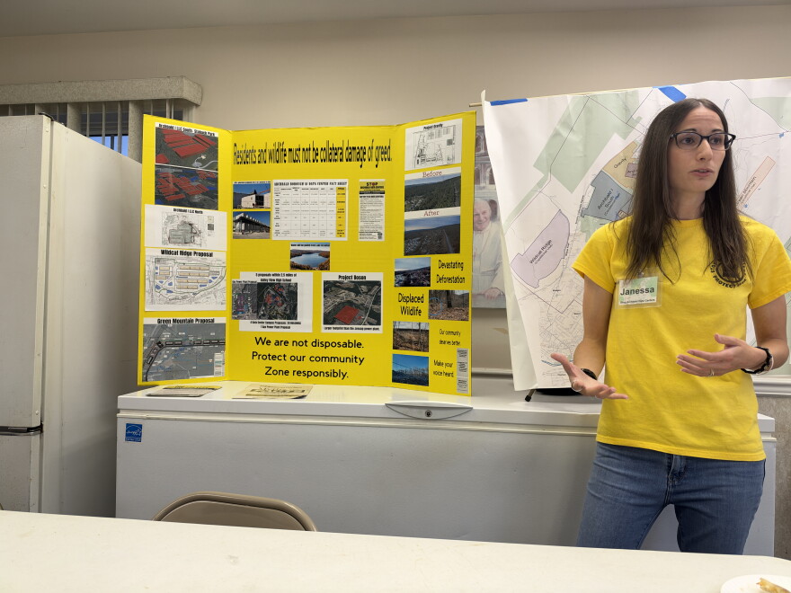 Janessa Bednash answers questions about proposed data center campuses in Archbald.
