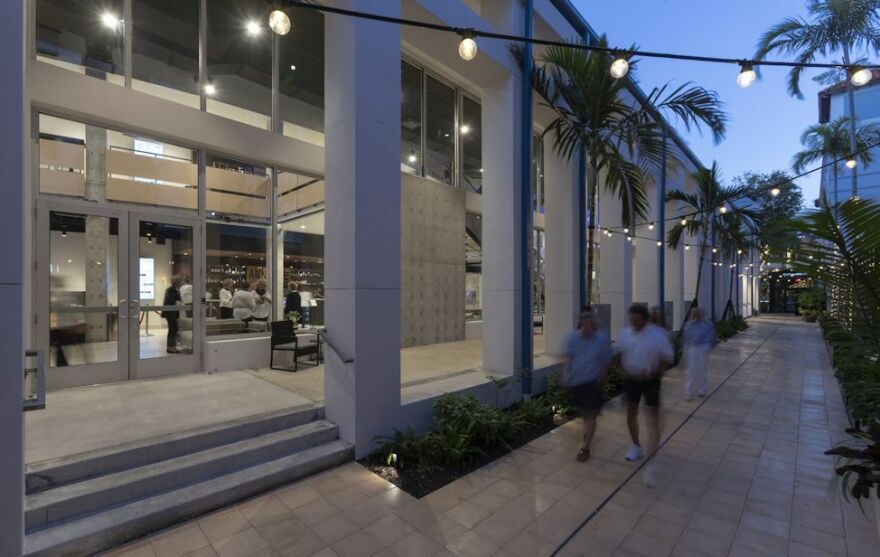 The Naples Players' west walkway.