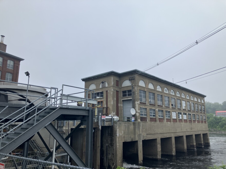 The Lockwood Dam in Waterville blocks salmon from migrating north on the Kennebec River to spawn.
