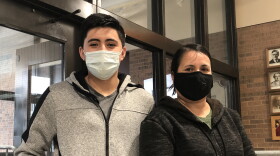 Ricardo Perez, student at South Division High School told his mother Maria about the opportunity to get vaccinated Monday