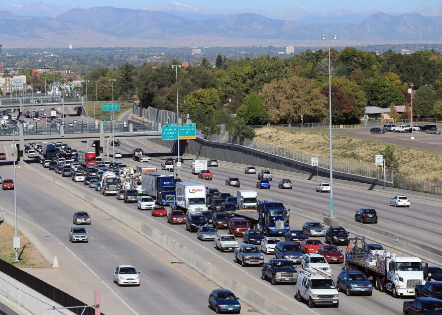 Traffic on Interstate 25 on Oct. 2, 2012 in Denver. (Doug Pensinger/Getty Images)