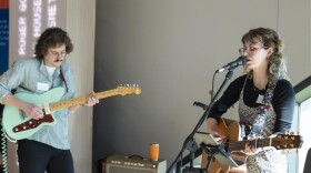 Patrick Mahoney Jr and Kennedy Hall perform at the CMC forum