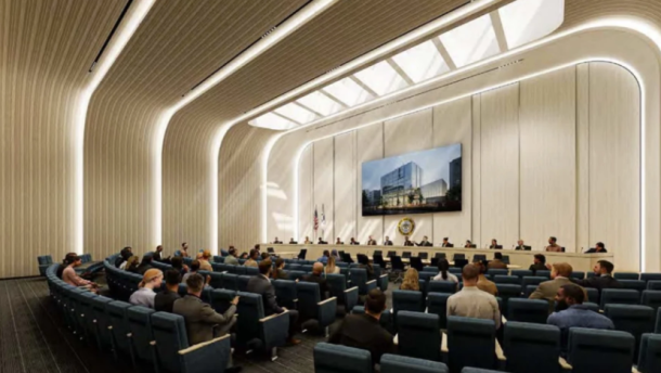 A rendering of the inside of council chambers proposed by the Lexington Opportunity Fund