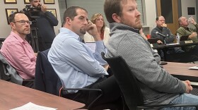 City of Washington department heads (from left) Jon Oliphant, Dennis Carr and Brian Rittenhouse listen to a speaker during a 2023 City Council meeting.