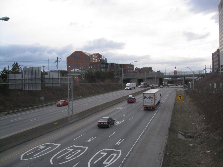 Interstate 70 and 71 in downtown Columbus
