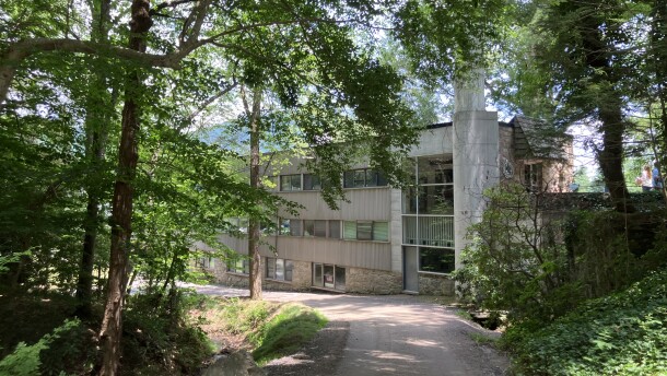 A view of the Black Mountain College Studies Building, as seen on Wednesday, June 30, 2026.