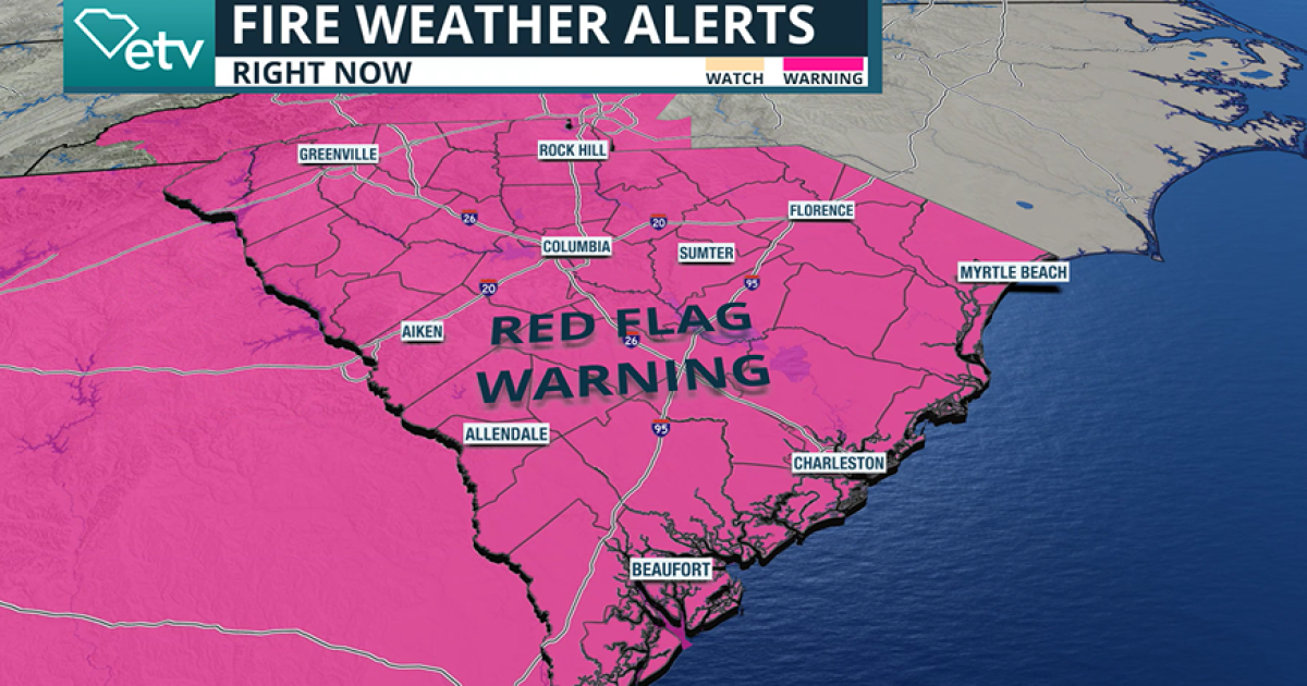 Dangerous fire conditions build across South Carolina
