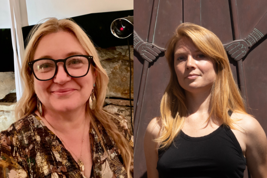 (L-R) Writers Samantha Schoech and Sarah Rose Cadorette