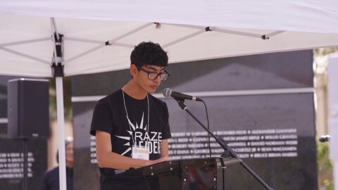 Junior Figueroa advocated for solutions to the Colorado River's water crisis at the Arizona Capitol during Environmental Day, a lobby day organized by the Sierra Club.