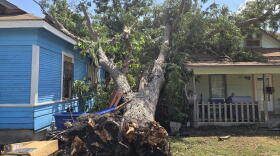 Storms caused power outages and damage to homes, schools and businesses on Aug. 28, 2026.