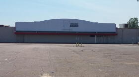 front of vacant kmart building