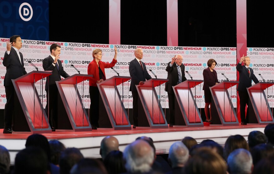 Democratic presidential candidates debate Thursday night at Loyola Marymount University in Los Angeles.