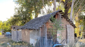 A shed made from adobe bricks