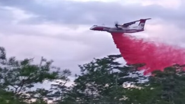 Map showing Jetport fire