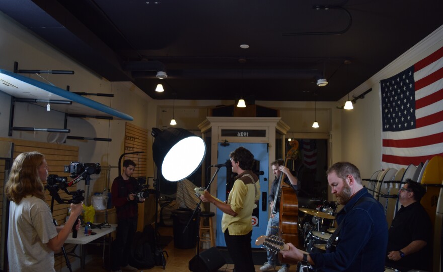 (From L to R): Kelly Pudroski & Kieran Walter Sundaram of Visionary Studios, Trapper Schoepp, Daniel Wolff,