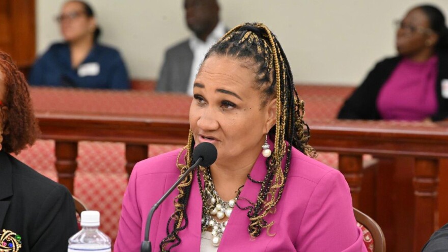 Pictured: Department of Education Commissioner, Dionne Wells-Hedrington