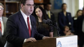 Former federal prosecutor and Miami appeals court judge Robert Luck speaks after being appointed for a seat on the Florida Supreme Court by Republican Gov. Ron DeSantis, Monday, Jan. 14, 2019, in Miami. (AP Photo/Lynne Sladky)