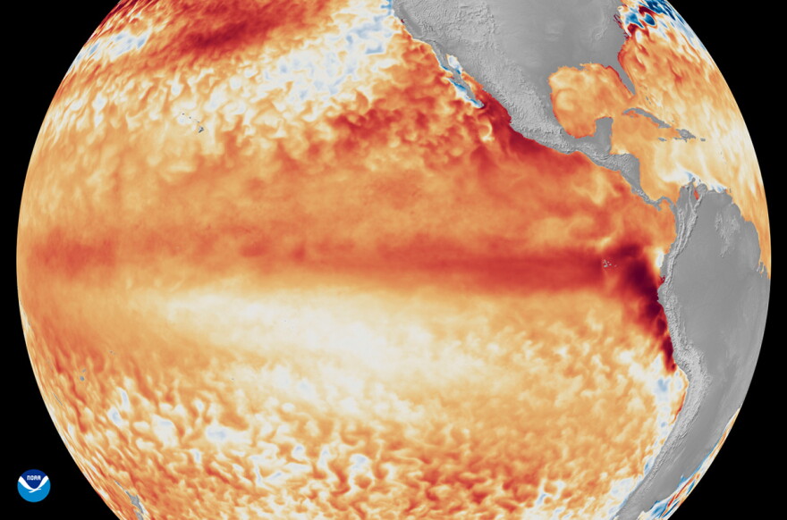 Sea surface temperatures in the tropical Pacific Ocean were warmer than usual in June. NOAA officials say by November, they could be 2.4°C above average. It sets the stage for an El Nino pattern.