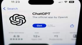 A ChapGPT logo is seen on a smartphone. (Matt Rourke/AP)