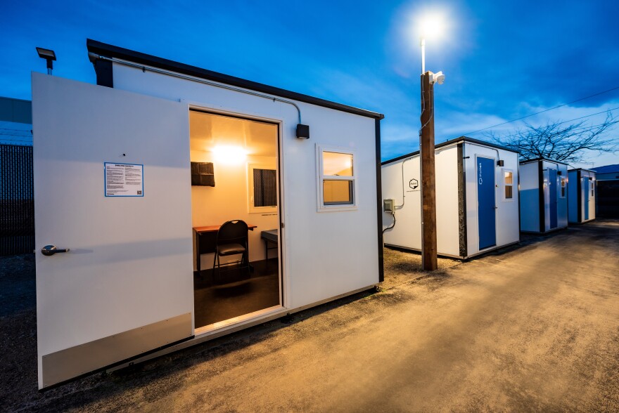 Pallet Shelter presented its pallet homes for the Dallas Housing and Homelessness Solutions Committee on Oct. 7.