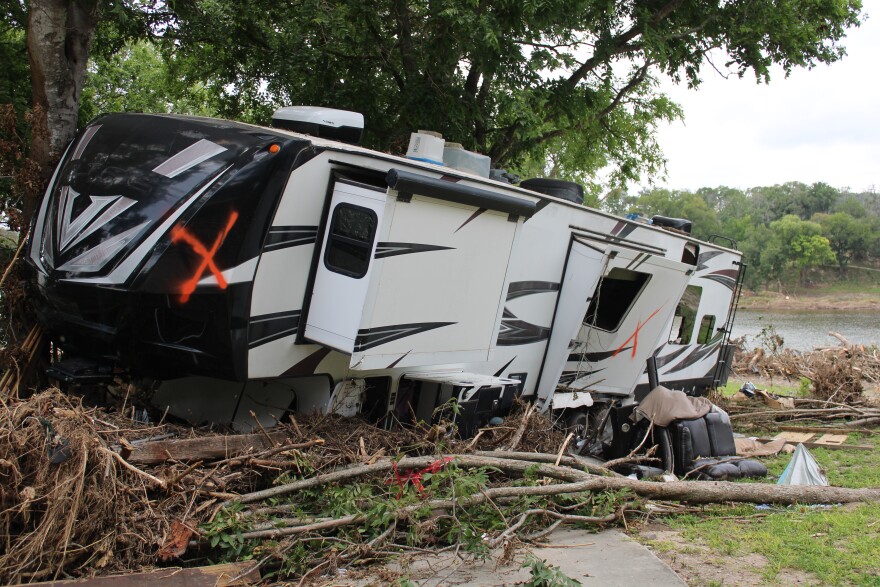 Ingram resident Thomas Rux's mobile home was destroyed during the July 4 Hill Country flash flooding.