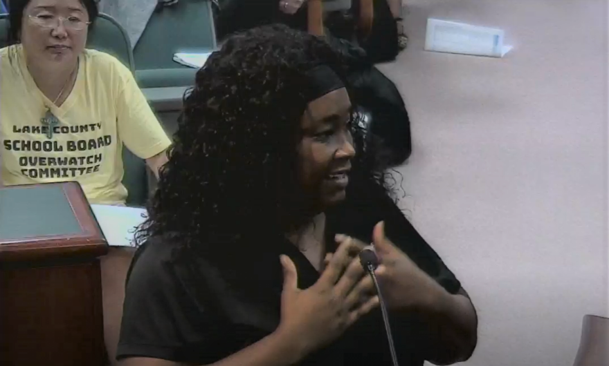 Treadway Elementary Principal Venessa King described a COVID-19 outbreak at her Leesburg school during a meeting of the Lake County School Board Thursday. Image: LCPS