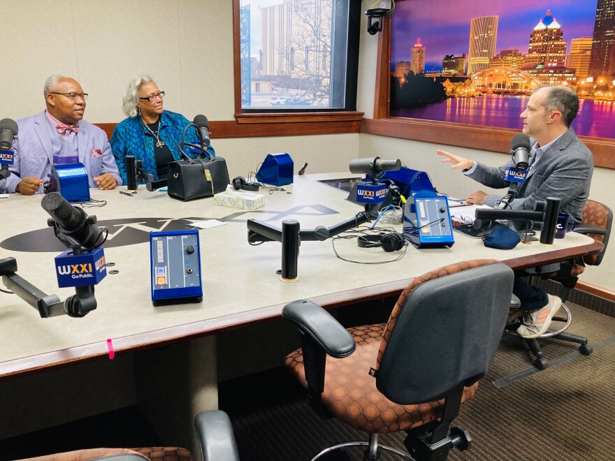 Minister Clifford Florence and Constance Mitchell-Jefferson appear on "Connections with Evan Dawson" on Thursday, Dec. 2, 2021.