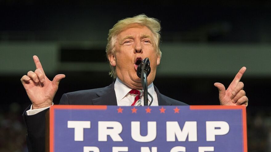 Republican presidential candidate Donald Trump speaks during a rally in Florida on Friday.