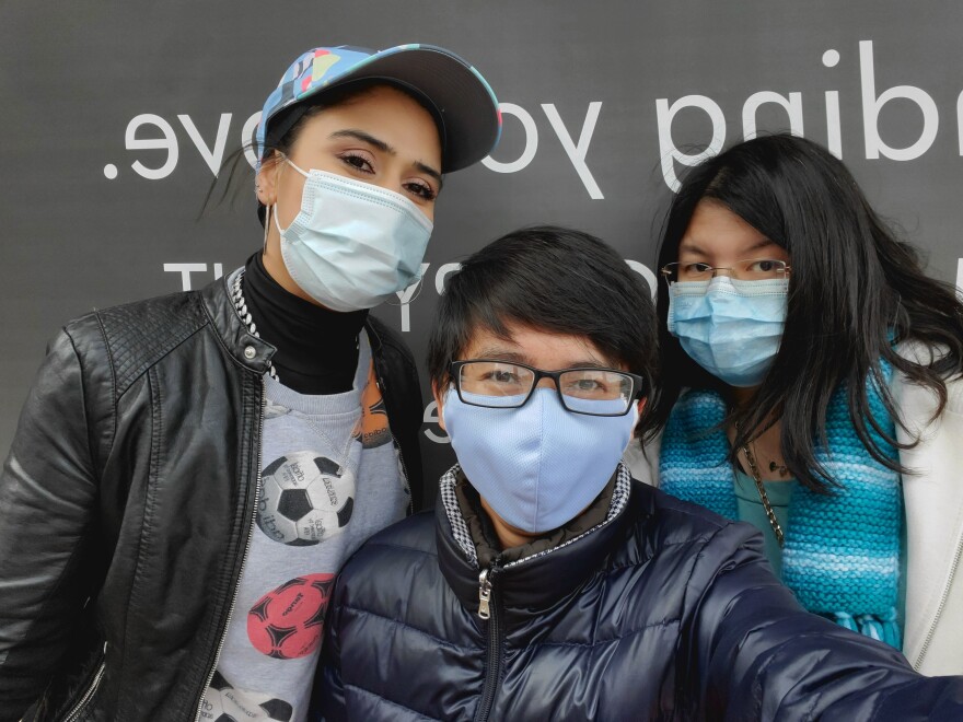 L-R: Chau Nguyen, Caroline Fan and Mojda Siddiqui