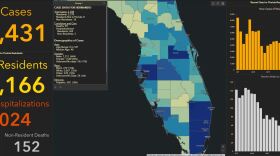 Screenshot of Florida Department of Health coronavirus dashboard